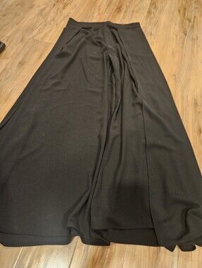 Lulu's Black Flowing A-Line Wide Leg Pants Size Large
